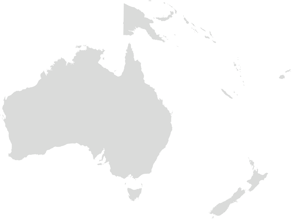 Map of Australia and Oceania.